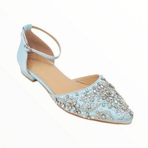 BRAND NEW Kate Whitcomb McKinley Blue wedding flats - Size 9